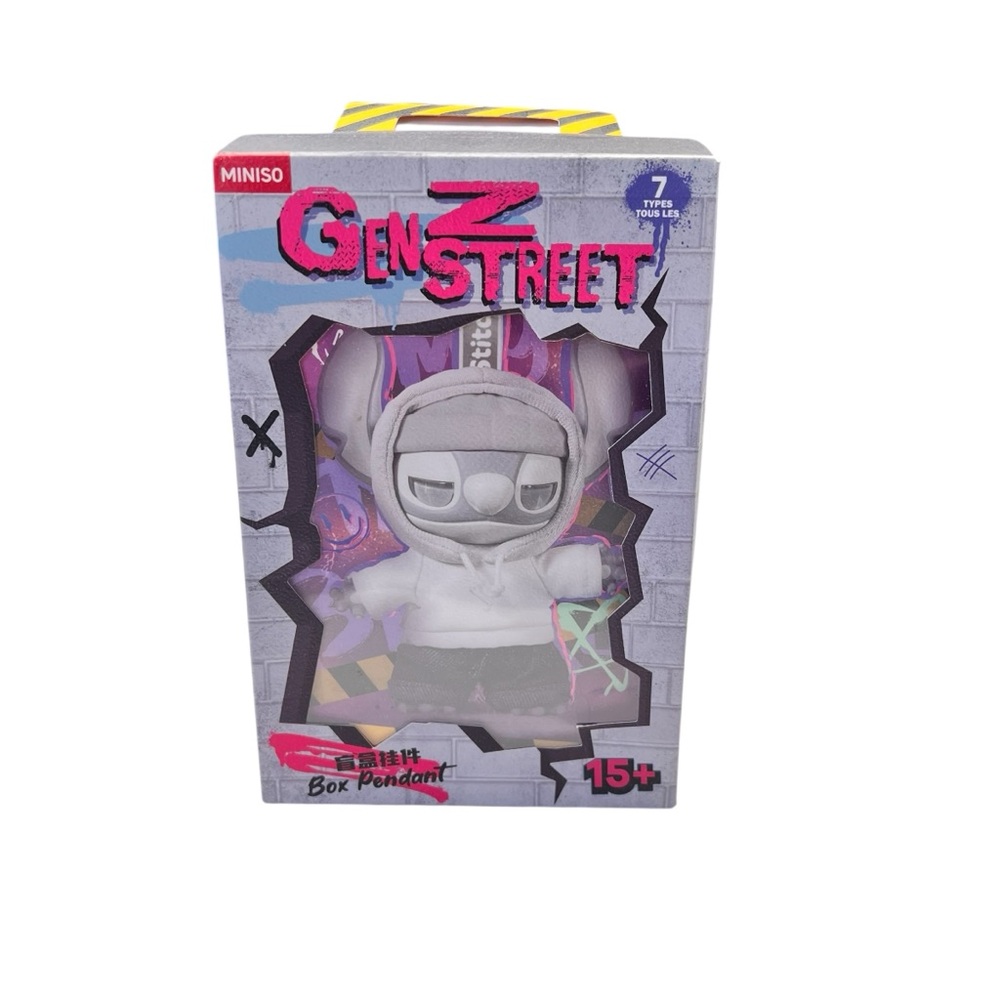 Miniso Disney Gen Z Stitch Street Box Plush Pendant Labubu
